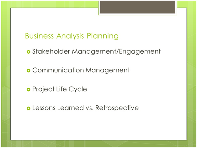 PMI-PBA Business Analysis Planning