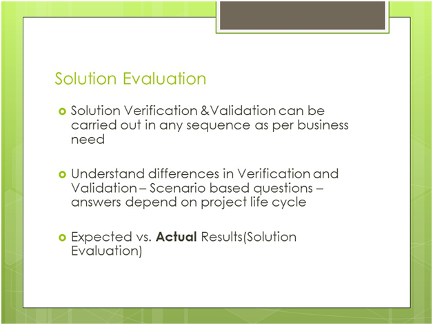 PMI-PBA Solution Evaluation